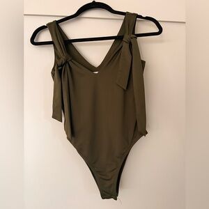 Showpo Olive Green One Piece Bodysuit